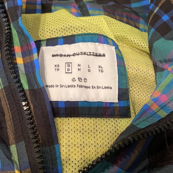 NEW Urban Outfitters Plaid Mixed Track Jacket - Picture 4 of 5
